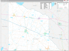 Van Zandt County, TX Digital Map Premium Style